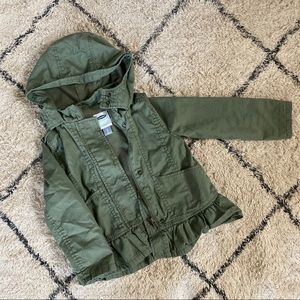 Olive green utility jacket